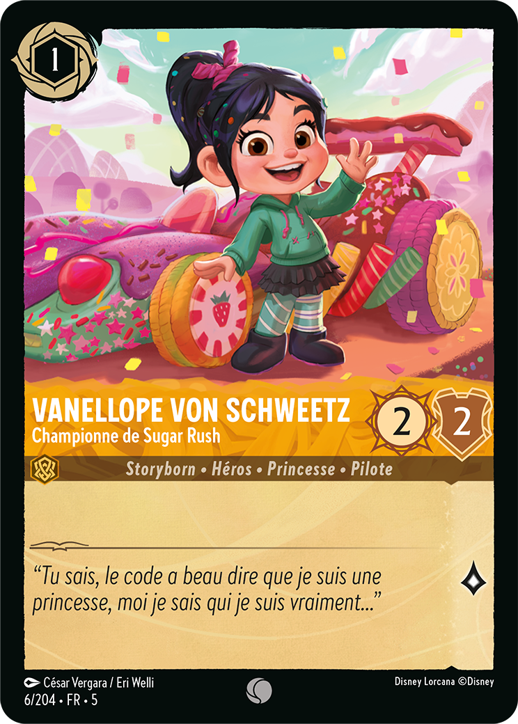 carte lorcana vanellope von schweetz